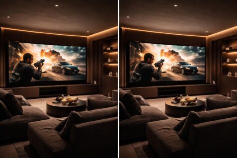 découvrez les différences d'immersion entre un écran incurvé et un écran plat pour votre cinéma à domicile et choisissez la meilleure option pour une expérience visuelle optimale.